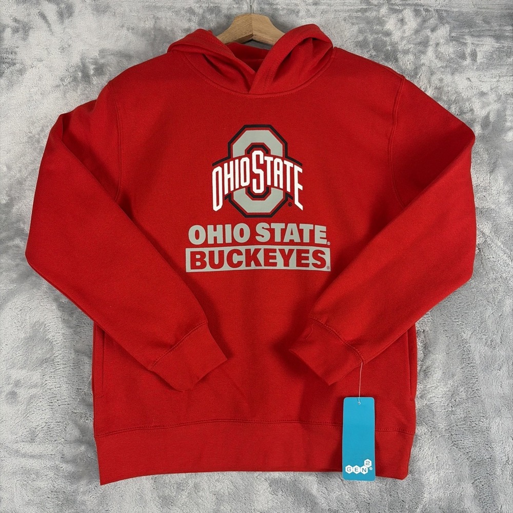 Gen2 Ohio State Buckeyes Youth Red Pullover Hoodie Sweatshirt Large 14/16 NWT